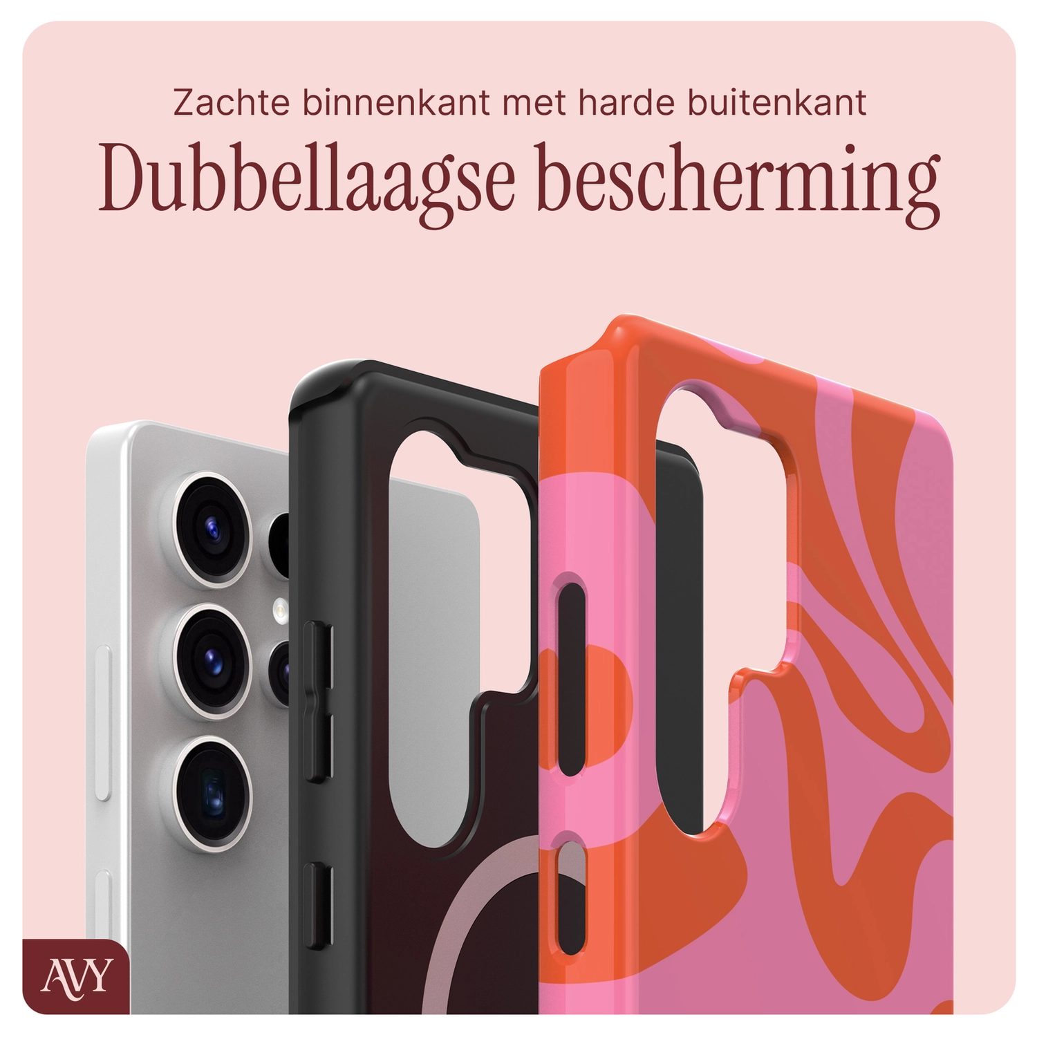 AVY Samsung Galaxy S25 Ultra MagSafe Hoesje met Koord (32CM)  Rosé Twist afbeelding 9