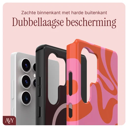 AVY Samsung Galaxy S25 Ultra MagSafe Hoesje met Koord (32CM)  Rosé Twist afbeelding 9