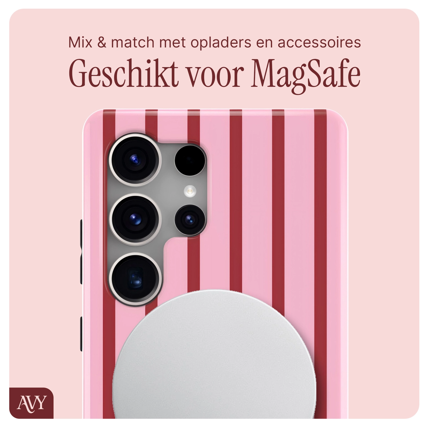 AVY Samsung Galaxy S25 Ultra MagSafe Hoesje met Koord (32CM) Linea Sol afbeelding 8