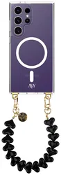 AVY Samsung Galaxy S24 Ultra Hoesje met Koord & MagSafe 30CM Cupid Black afbeelding