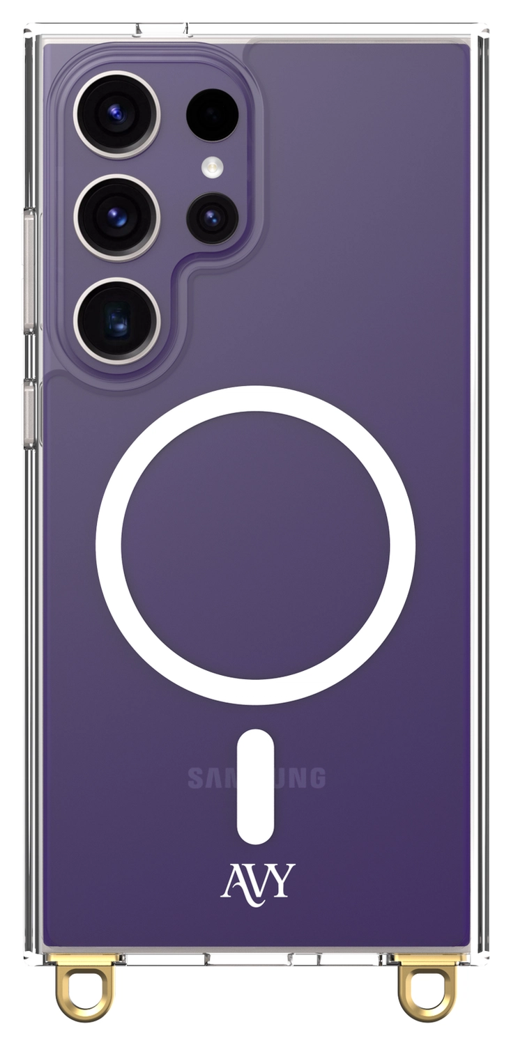 AVY Samsung Galaxy S24 Ultra Hoesje met Koord & MagSafe 30CM Cupid Black afbeelding 10