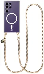 AVY Samsung Galaxy S24 Ultra Hoesje met Koord & MagSafe 120CM Aurum Lien Long afbeelding