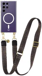 AVY Samsung Galaxy S24 Ultra Hoesje met Koord & MagSafe 130CM Panthera Chic afbeelding