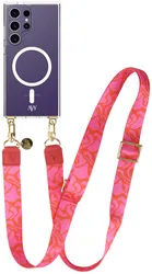 AVY Samsung Galaxy S24 Ultra Hoesje met Koord & MagSafe 130CM Cupid Blush afbeelding