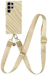 AVY Samsung Galaxy S24 Ultra MagSafe Hoesje met Koord 130CM Aurum Gold afbeelding