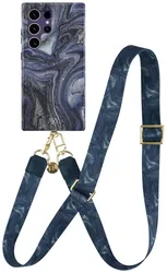 AVY Samsung Galaxy S24 Ultra MagSafe Hoesje met Koord 130CM Obscura Blue afbeelding