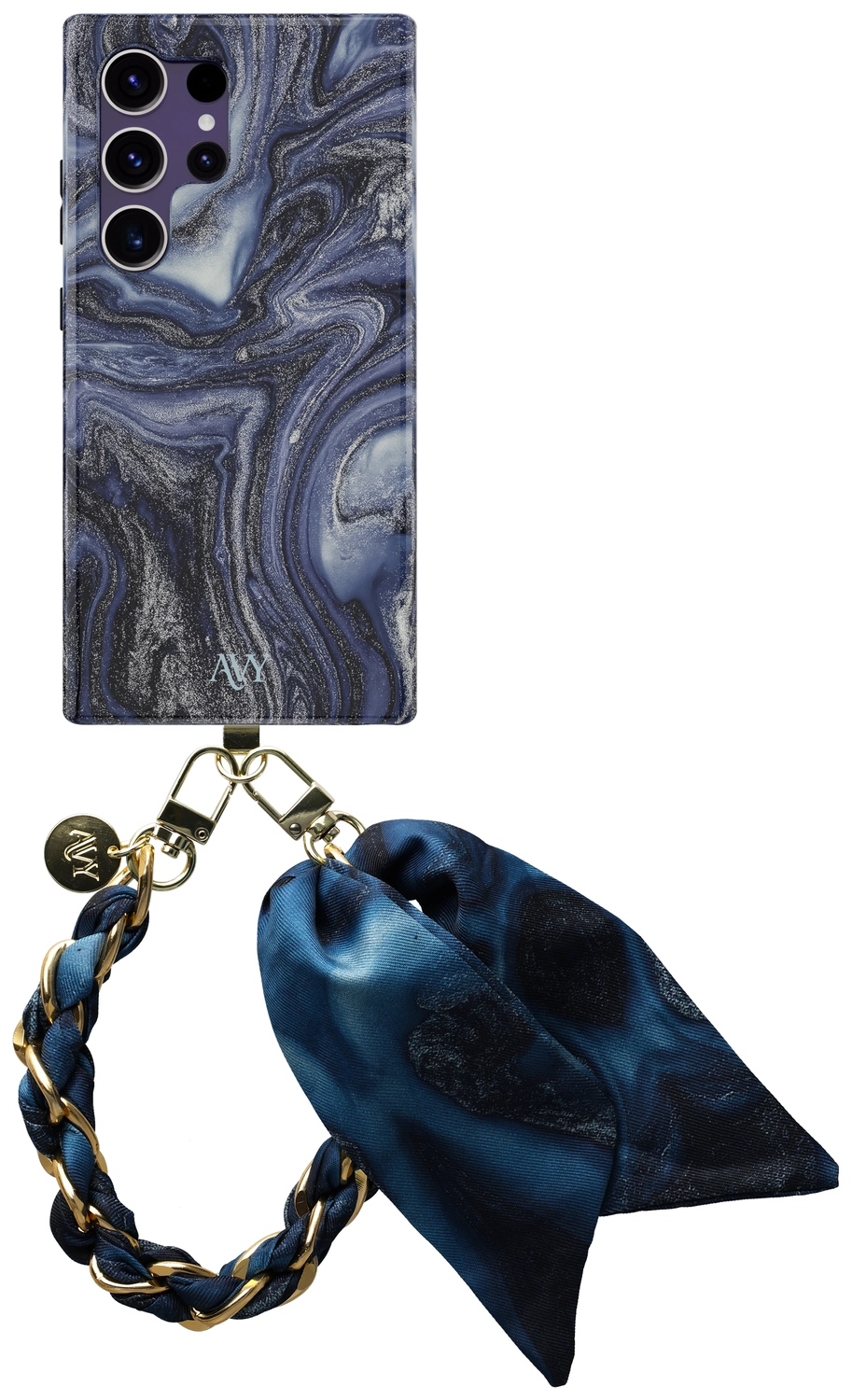 AVY Samsung Galaxy S24 Ultra MagSafe Hoesje met Koord (32CM) Obscura Blue afbeelding 1