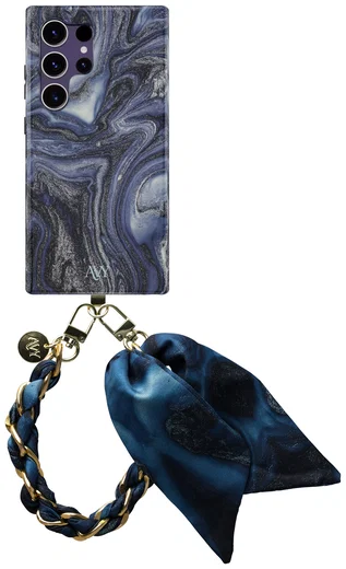 AVY Samsung Galaxy S24 Ultra MagSafe Hoesje met Koord (32CM) Obscura Blue afbeelding 1
