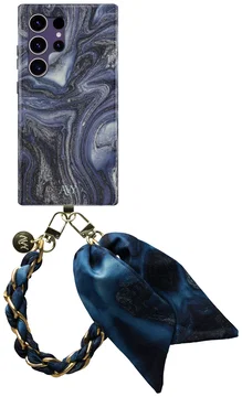 AVY Samsung Galaxy S24 Ultra MagSafe Hoesje met Koord (32CM) Obscura Blue