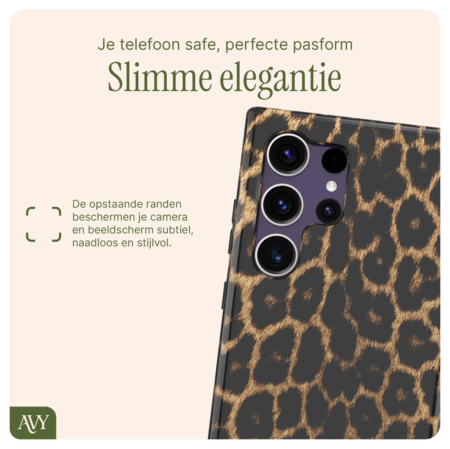 AVY Samsung Galaxy S24 Ultra MagSafe Hoesje met Koord 30CM Panther Hearts afbeelding 6