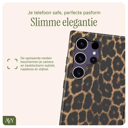AVY Samsung Galaxy S24 Ultra MagSafe Hoesje met Koord 30CM Panther Hearts afbeelding 6