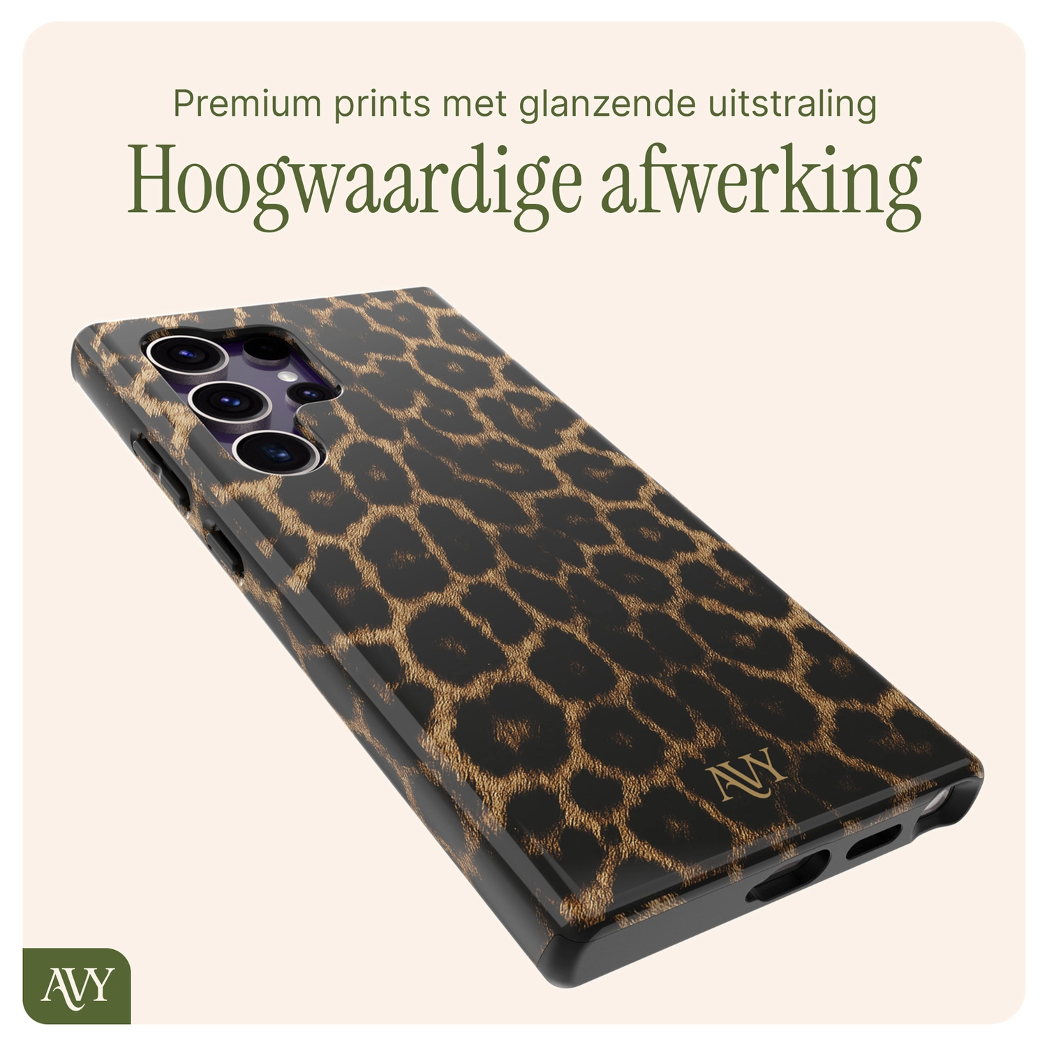 AVY Samsung Galaxy S24 Ultra MagSafe Hoesje met Koord 30CM Panther Hearts afbeelding 9