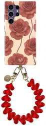 AVY Samsung Galaxy S24 Ultra MagSafe Hoesje met Koord 30CM Hearts & Roses afbeelding