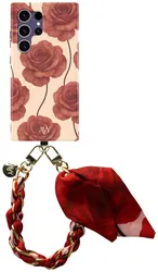 AVY Samsung Galaxy S24 Ultra MagSafe Hoesje met Koord 32CM Botanique Roses afbeelding