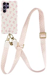 AVY Samsung Galaxy S24 Ultra MagSafe Hoesje met Koord 130CM Cupid Blush afbeelding