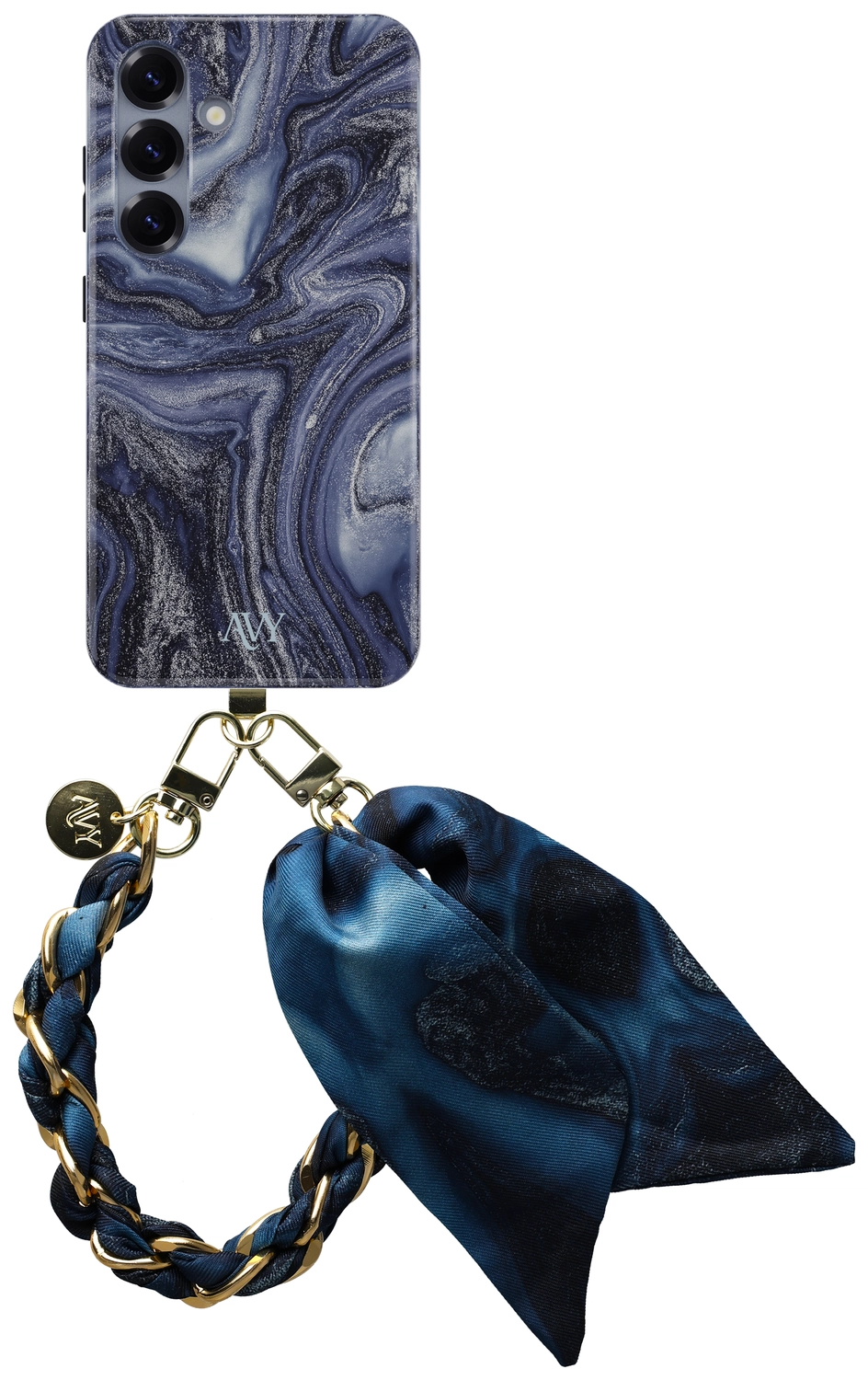 AVY Samsung Galaxy S25 MagSafe Hoesje met Koord (32CM) Obscura Blue afbeelding 1