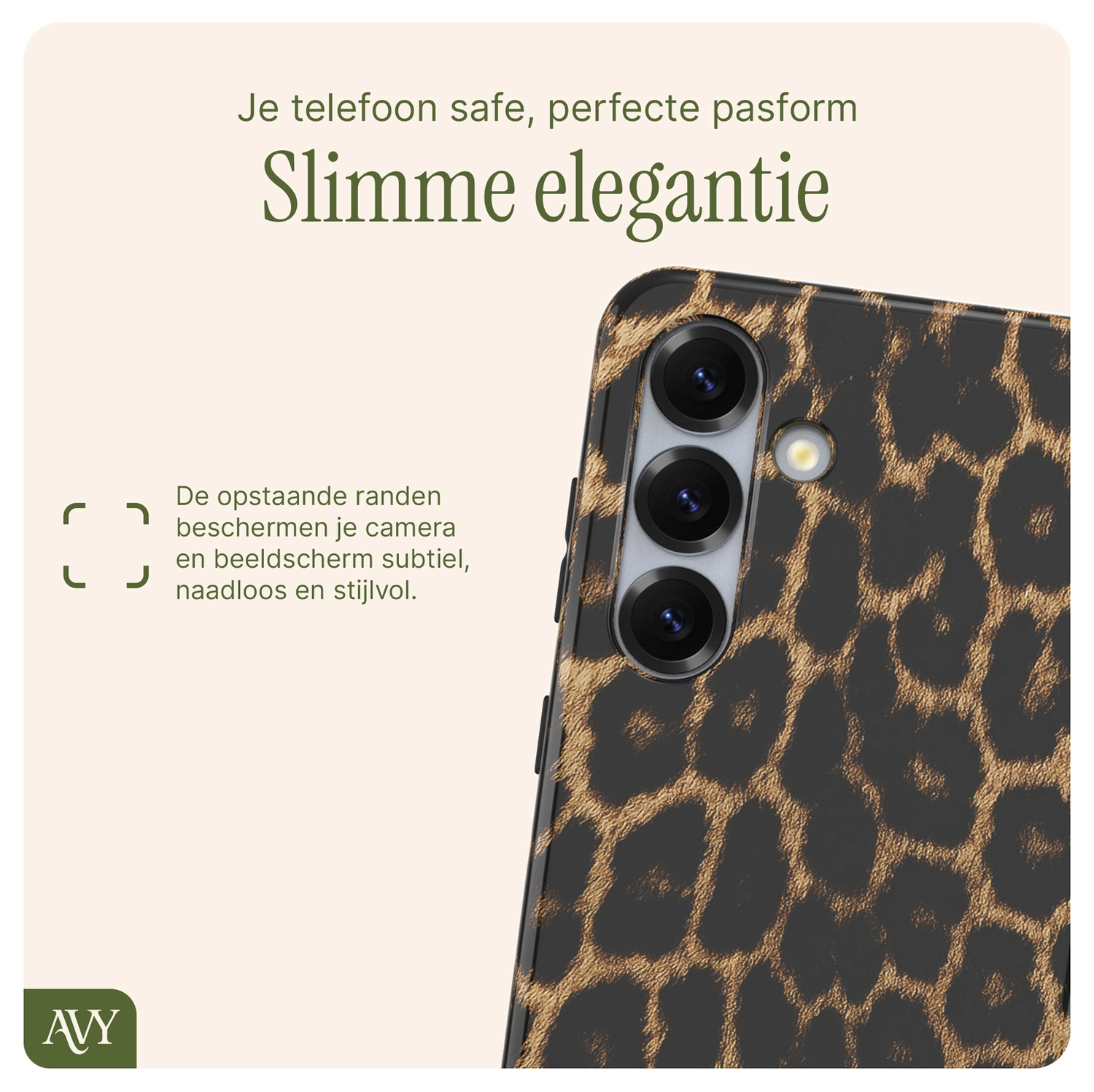 AVY Samsung Galaxy S25 MagSafe Hoesje met Koord 30CM Panther Hearts afbeelding 6