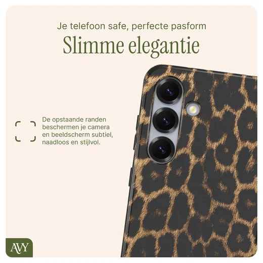AVY Samsung Galaxy S25 MagSafe Hoesje met Koord 30CM Panther Hearts afbeelding 6