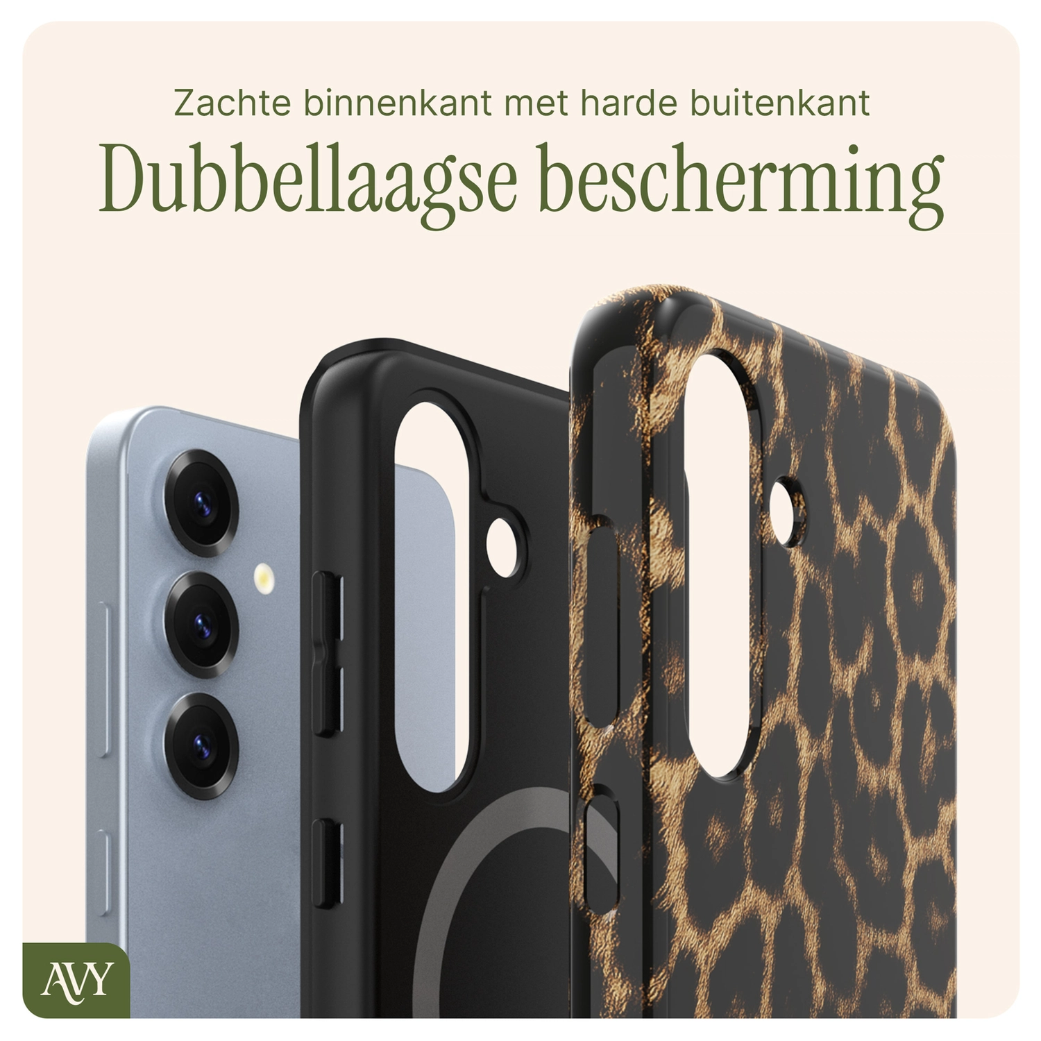 AVY Samsung Galaxy S25 MagSafe Hoesje met Koord 130CM Panthera Chic afbeelding 7