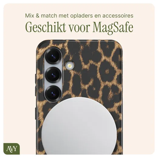 AVY Samsung Galaxy S25 MagSafe Hoesje met Koord 130CM Panthera Chic afbeelding 8