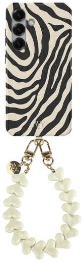 AVY Samsung Galaxy S25 MagSafe Hoesje met Koord 30CM Safari Hearts afbeelding 1