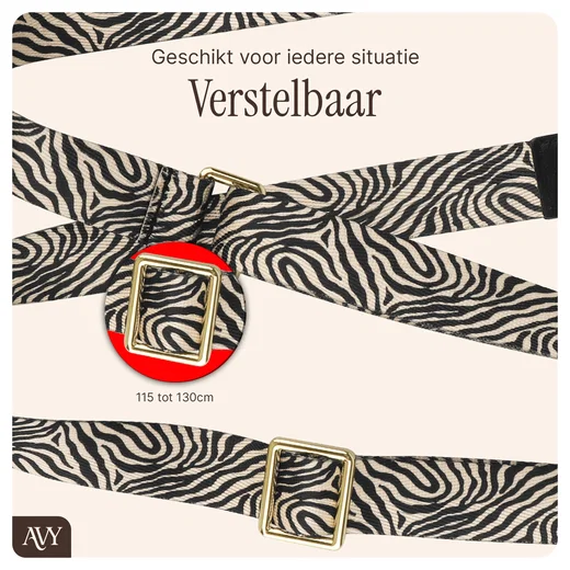 AVY Samsung Galaxy S25 MagSafe Hoesje met Koord 130CM Serengeti Zebra afbeelding 11