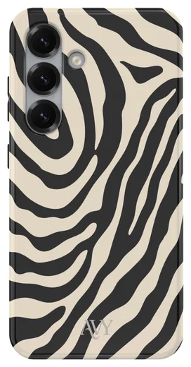 AVY Samsung Galaxy S25 MagSafe Hoesje met Koord 130CM Serengeti Zebra afbeelding 12