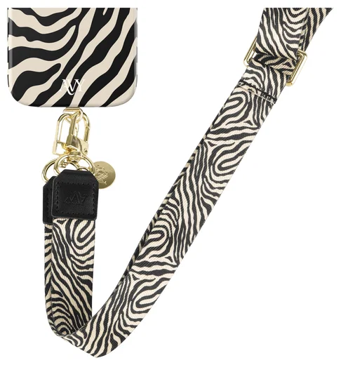 AVY Samsung Galaxy S25 MagSafe Hoesje met Koord 130CM Serengeti Zebra afbeelding 14