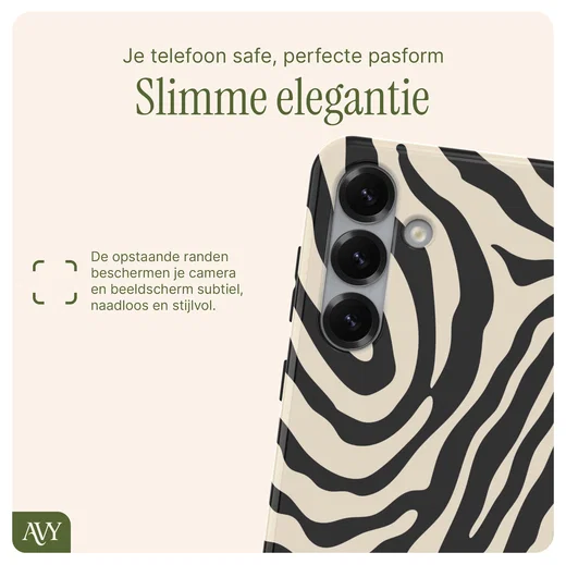 AVY Samsung Galaxy S25 MagSafe Hoesje met Koord 130CM Serengeti Zebra afbeelding 6