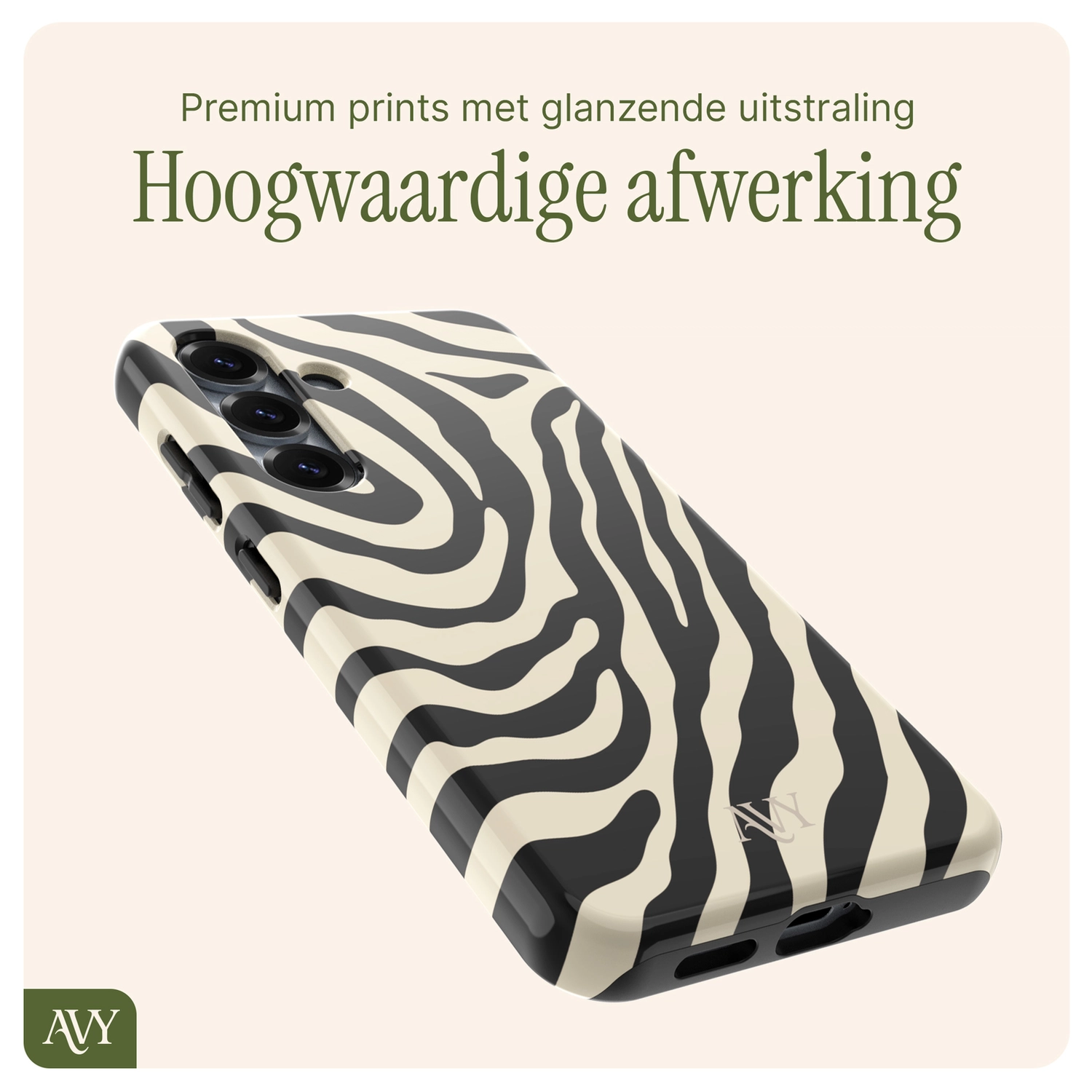 AVY Samsung Galaxy S25 MagSafe Hoesje met Koord 130CM Serengeti Zebra afbeelding 9