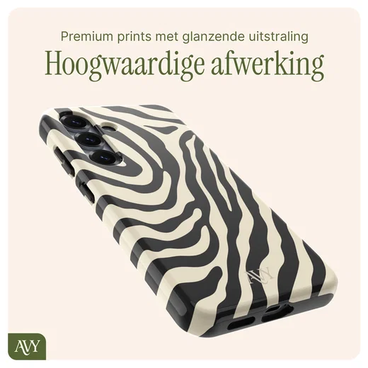 AVY Samsung Galaxy S25 MagSafe Hoesje met Koord 130CM Serengeti Zebra afbeelding 9