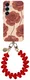 AVY Samsung Galaxy S25 MagSafe Hoesje met Koord 30CM Hearts & Roses afbeelding 1