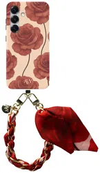 AVY Samsung Galaxy S25 MagSafe Hoesje met Koord 32CM Botanique Roses afbeelding