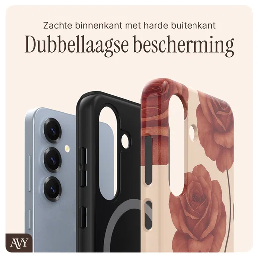 AVY Samsung Galaxy S25 MagSafe Hoesje met Koord (32CM) Botanique Roses afbeelding 9