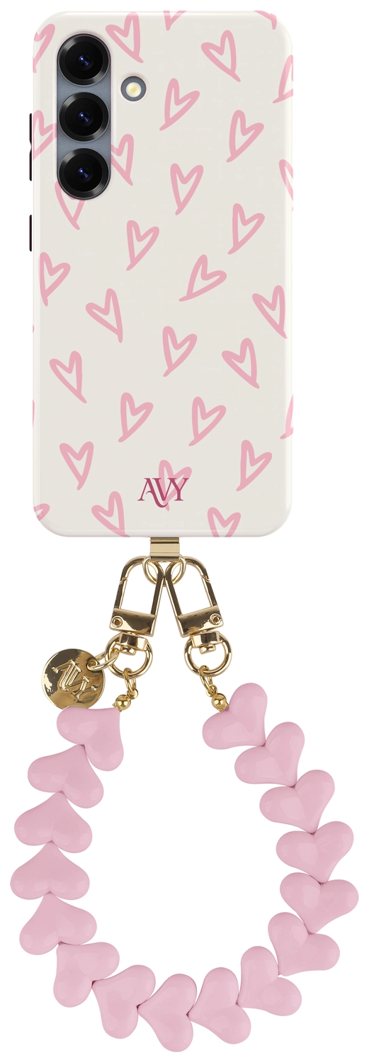 AVY Samsung Galaxy S25 MagSafe Hoesje met Koord 30CM Cupid Hearts afbeelding 1