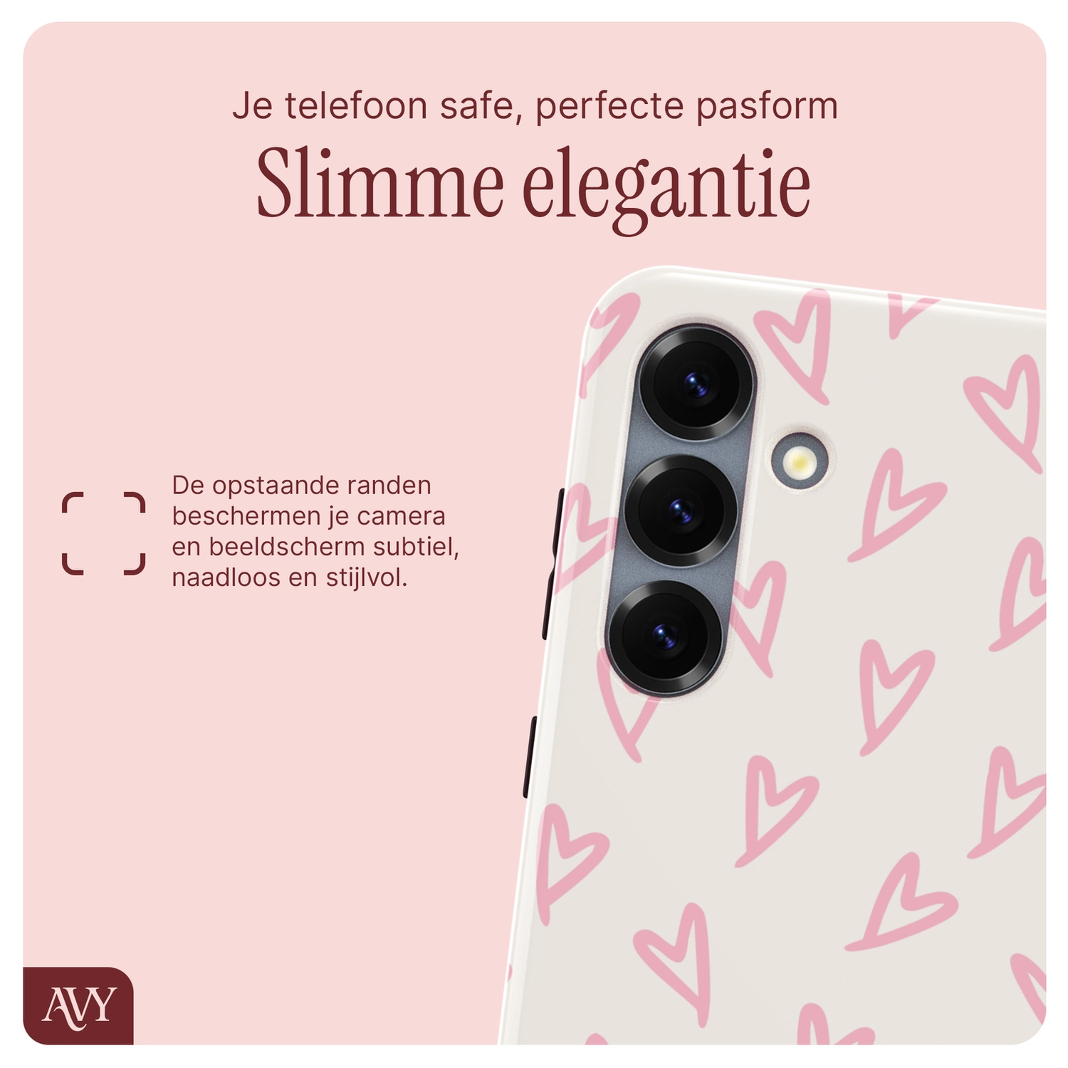 AVY Samsung Galaxy S25 MagSafe Hoesje met Koord 30CM Cupid Hearts afbeelding 6