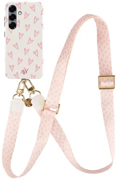 AVY Samsung Galaxy S25 MagSafe Hoesje met Koord 130CM Cupid Blush