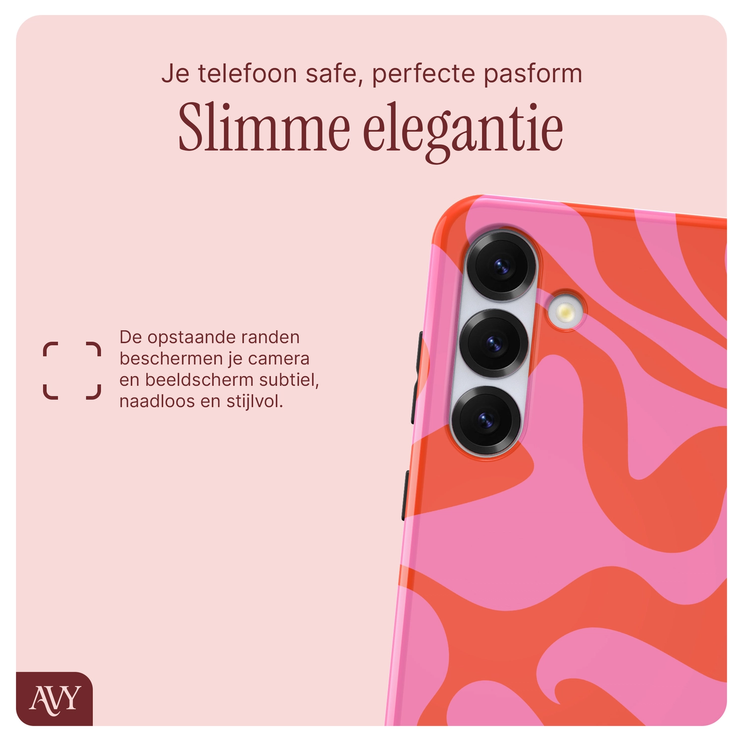 AVY Samsung Galaxy S25 MagSafe Hoesje met Koord 30CM Rose Hearts afbeelding 6
