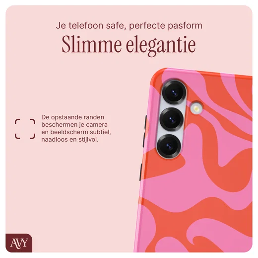 AVY Samsung Galaxy S25 MagSafe Hoesje met Koord 30CM Rose Hearts afbeelding 6