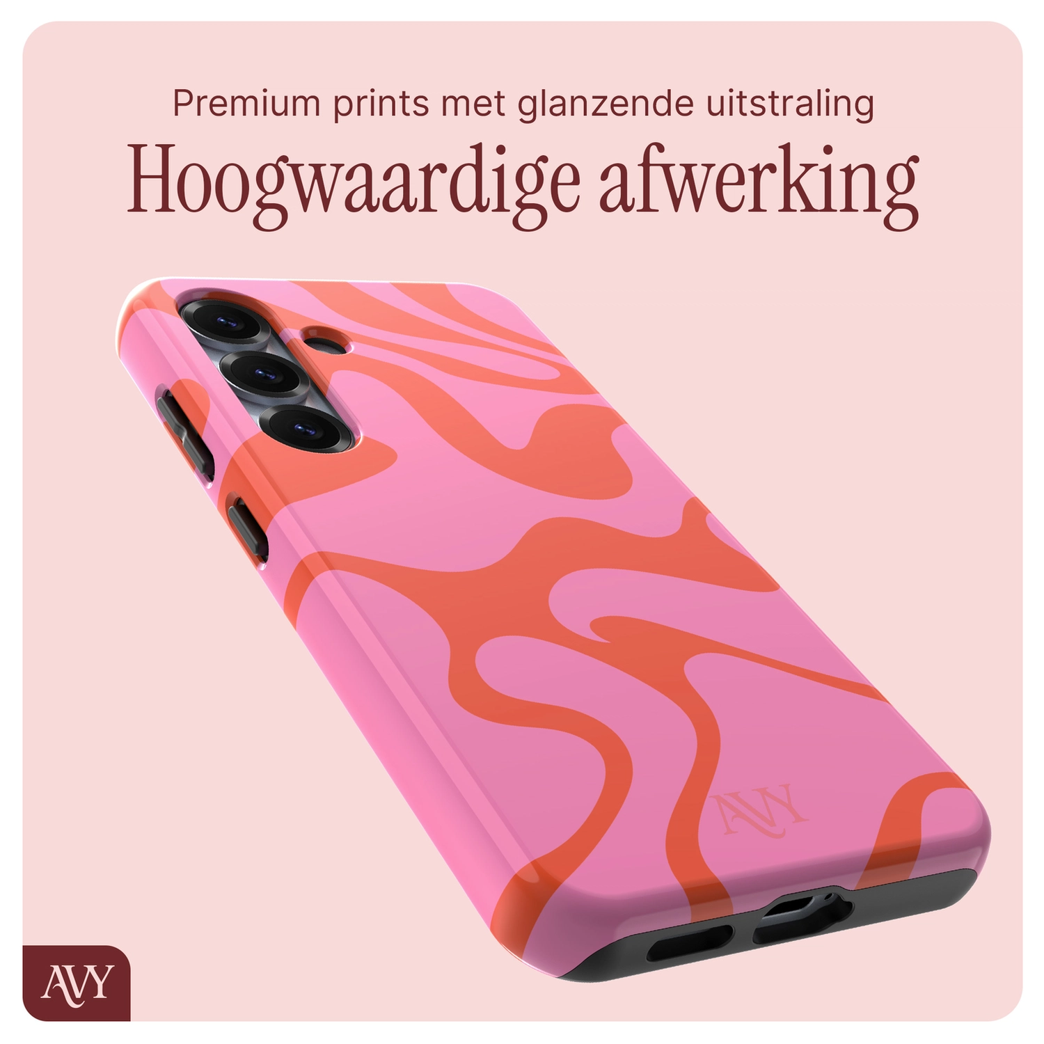 AVY Samsung Galaxy S25 MagSafe Hoesje met Koord 30CM Rose Hearts afbeelding 7