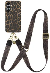 AVY Samsung Galaxy S24 Plus MagSafe Hoesje met Koord 130CM Panthera Chic afbeelding