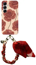 AVY Samsung Galaxy S24 Plus MagSafe Hoesje met Koord 32CM Botanique Roses afbeelding