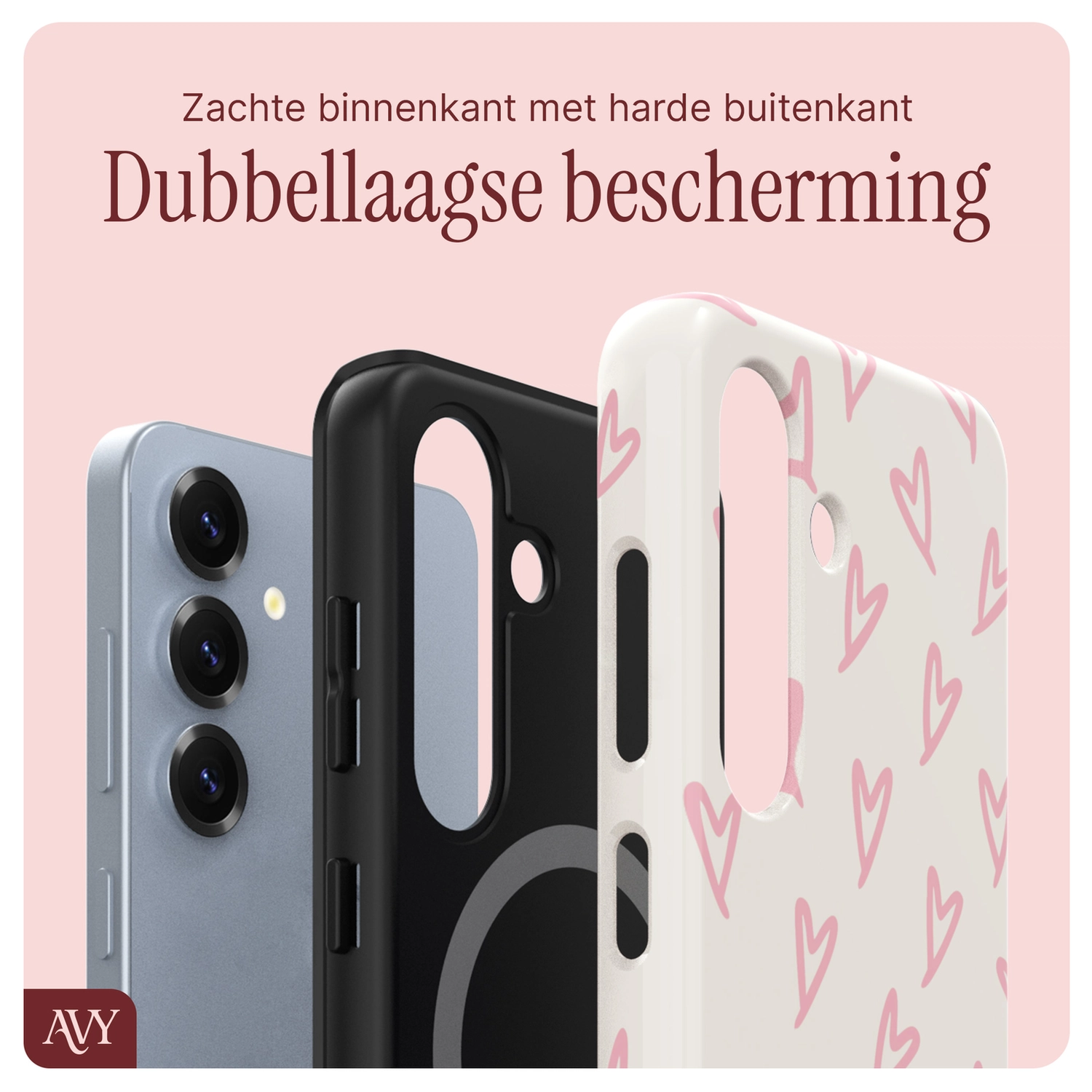AVY Samsung Galaxy S24 Plus MagSafe Hoesje met Koord 30CM Cupid Hearts afbeelding 9