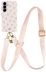 AVY Samsung Galaxy S24 Plus MagSafe Hoesje met Koord 130CM Cupid Blush afbeelding