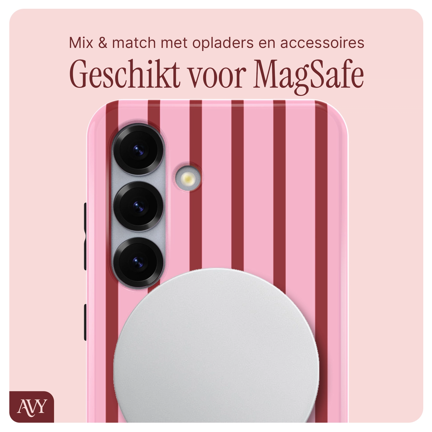AVY Samsung Galaxy S24 Plus MagSafe Hoesje met Koord (32CM) Linea Sol afbeelding 8
