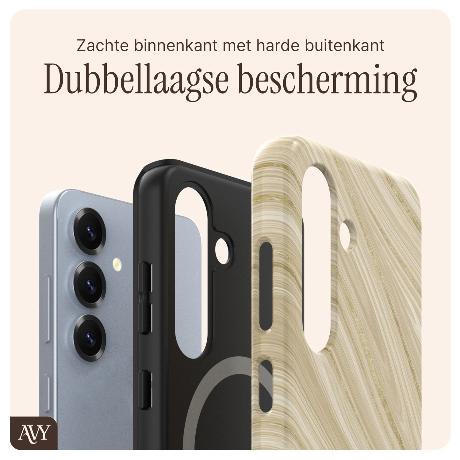 AVY Samsung Galaxy S24 MagSafe Hoesje met Koord (32CM) Aurum Gold afbeelding 9