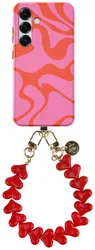 AVY Samsung Galaxy S24 MagSafe Hoesje met Koord 30CM Rose Hearts afbeelding