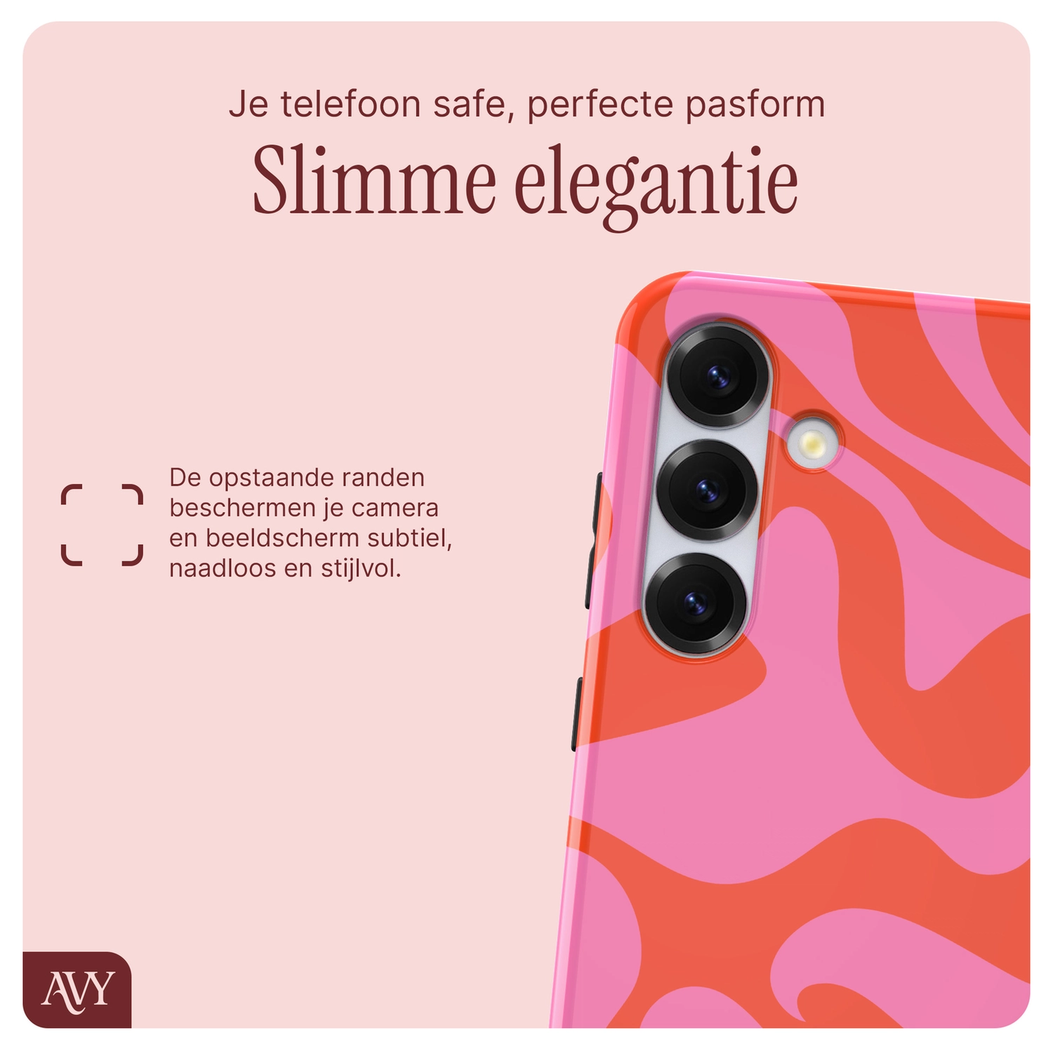 AVY Samsung Galaxy S24 MagSafe Hoesje met Koord 30CM Rose Hearts afbeelding 6