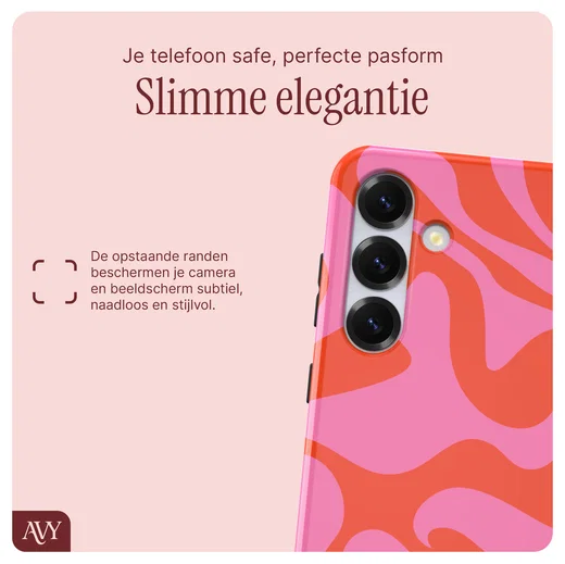 AVY Samsung Galaxy S24 MagSafe Hoesje met Koord 30CM Rose Hearts afbeelding 6