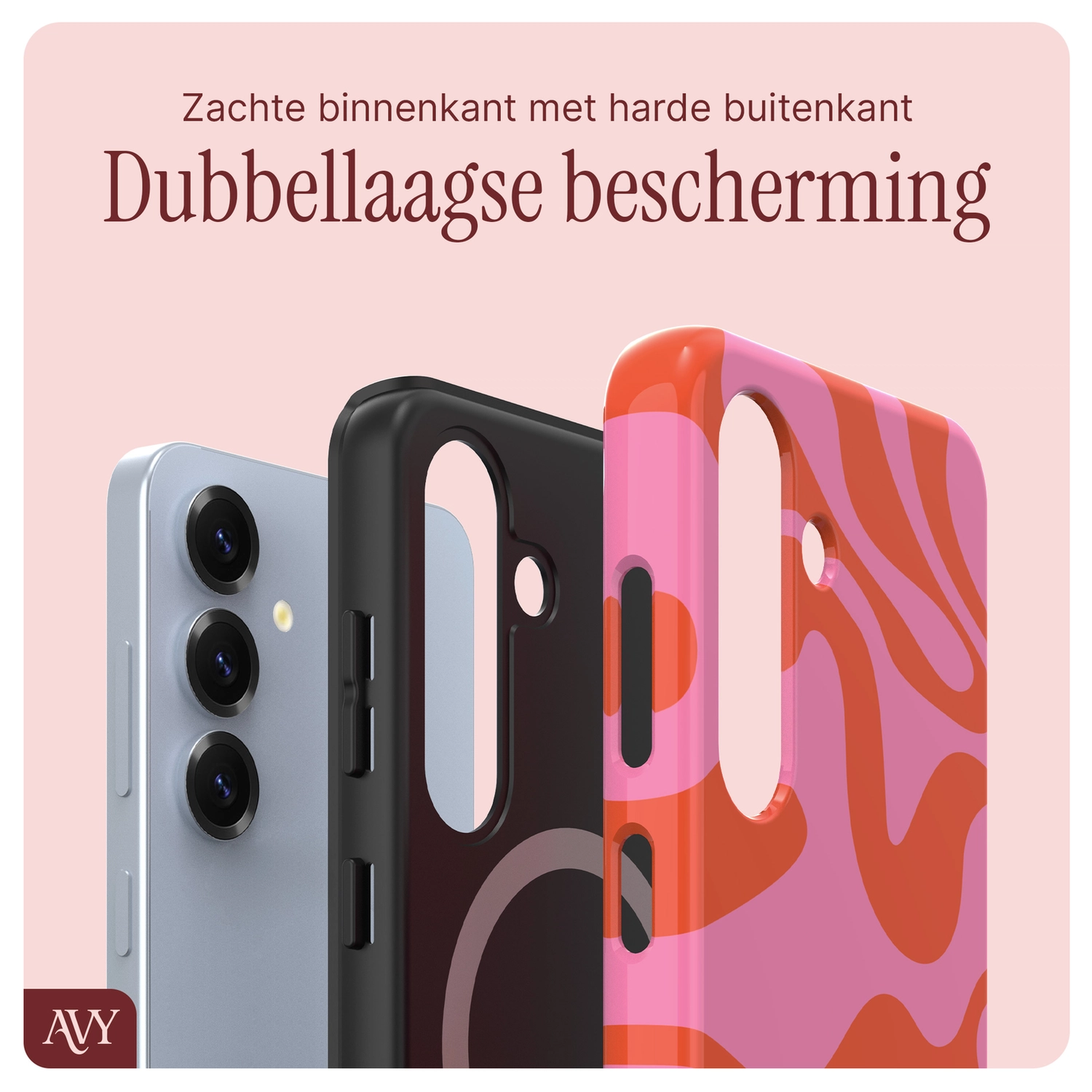 AVY Samsung Galaxy S24 MagSafe Hoesje met Koord 30CM Rose Hearts afbeelding 9